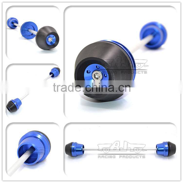 BJ-FS-YA004 Customized CNC Aluminum and 3D POM Rear Axle Slider Sportbike Frame Sliders for Yamaha Yzf-R25 13-14