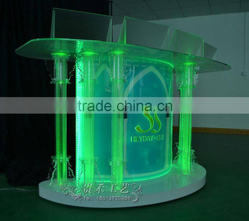 colorful acrylic bar table with LED lights, bar table for bar, dj equipment