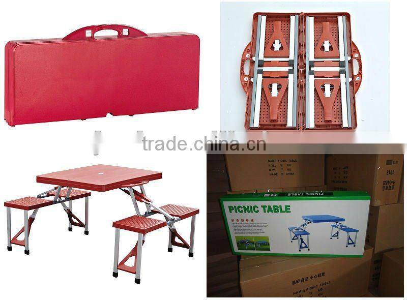 Foldable Plastic Picnic Table with 4 Seat
