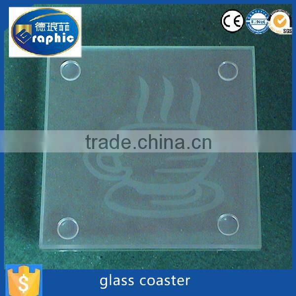 Wholesale unbreakable and recycled gift decorative glass coasters for drink
