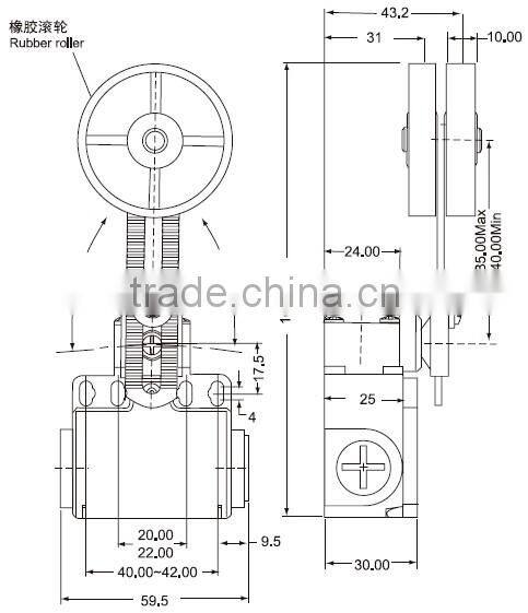 CNTD Factory Manufacturer Of 1NO 1NC Force Break Snap Action Rotary Geared Limit Switches