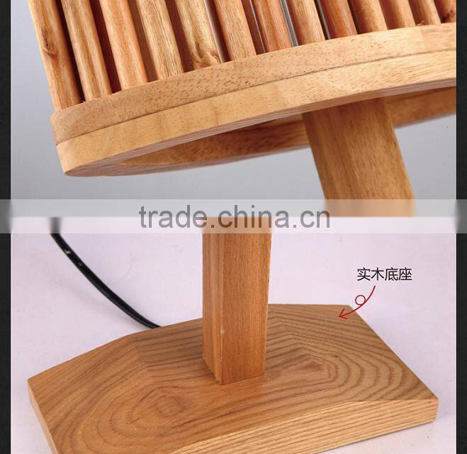 Handmade craft art wood modern table lamp for bedroom decor
