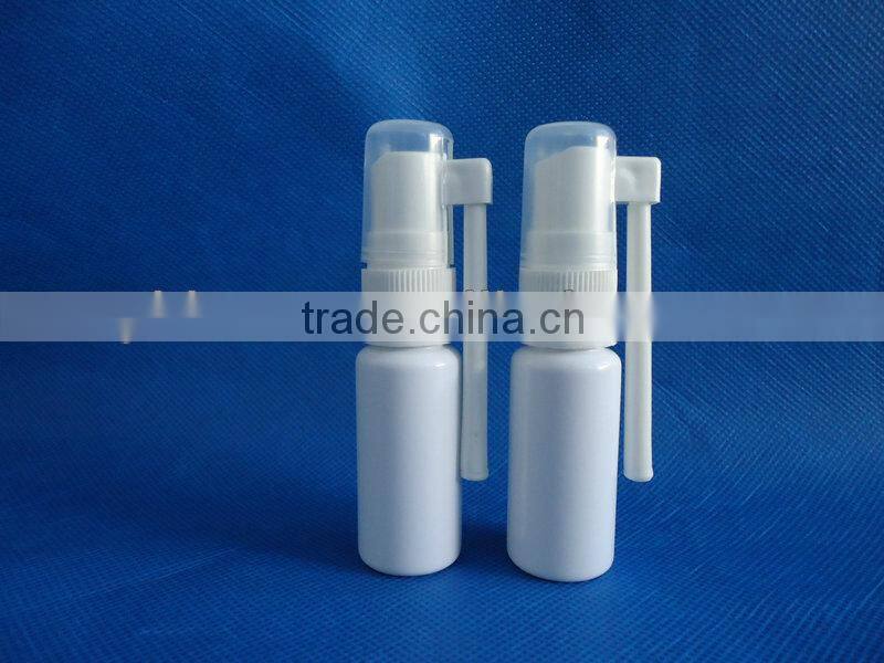 hdpe plastic throat spray bottle with aerosol spray pump 10ml