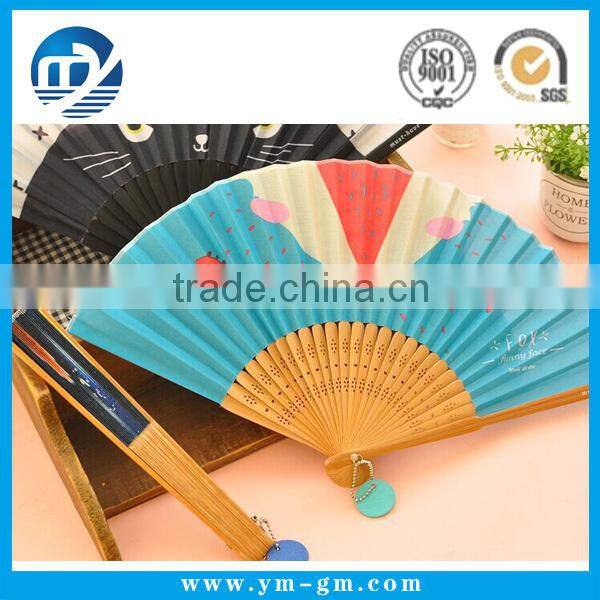Commercial promotional printing wooden hand held fan wedding