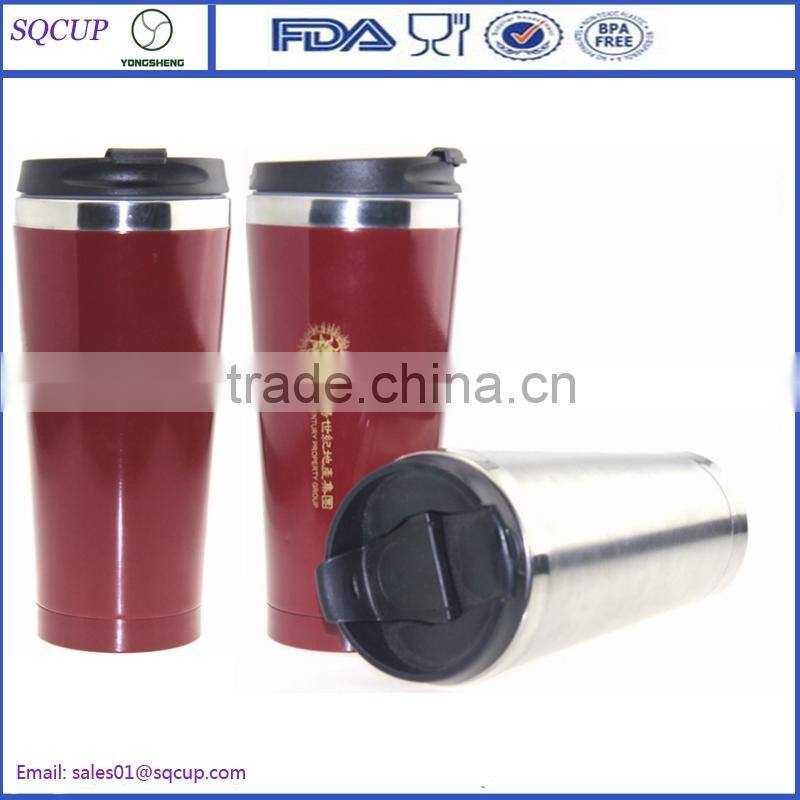 High Quanlity 16oz colorful Stainless Steel Travel Mug with Easy-Clean Lid