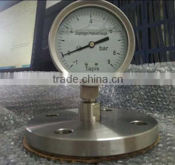 flange diaphragm liquid filled pressure gauge
