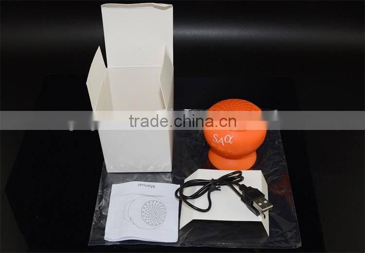 Silicon Mini Handfree Stereo Bluetooth Wireless Sucker Speaker for Mobile Phone