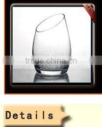 Mouthblown red color Long gold Stem set of 3 Glass Candle Holder for wedding