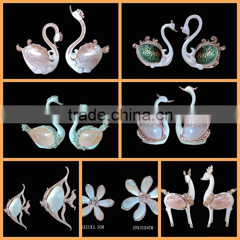 Beautiful resin shell flower fairy home decor