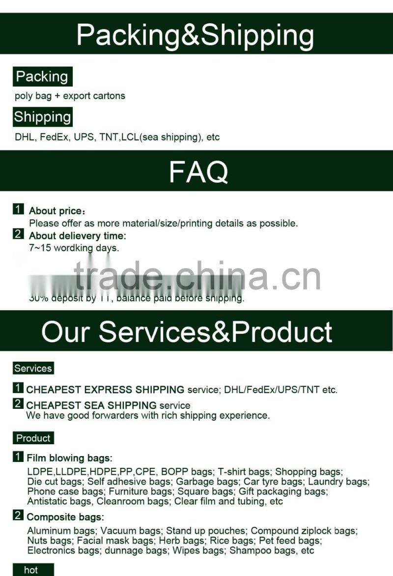 popular oblique triangle bottom stand up pouch 23x25