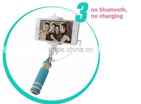 New products 2016 Mini Wired Selfie Stick telescopic baton Holder For Cell Phone
