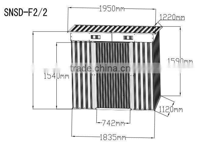 YF2-0406 MAIL PACKAGED Pent Roof Metal Shed