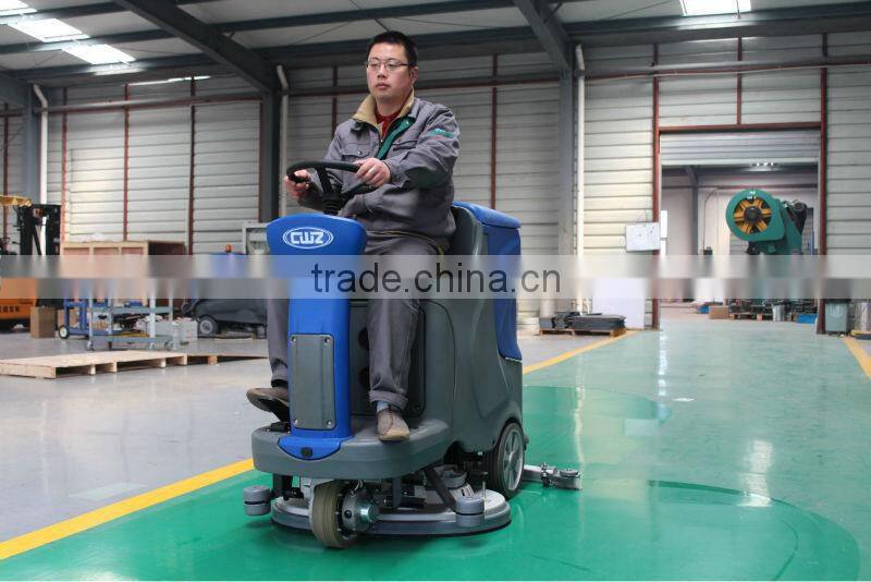 Small ride on floor scrubber dryer large area used