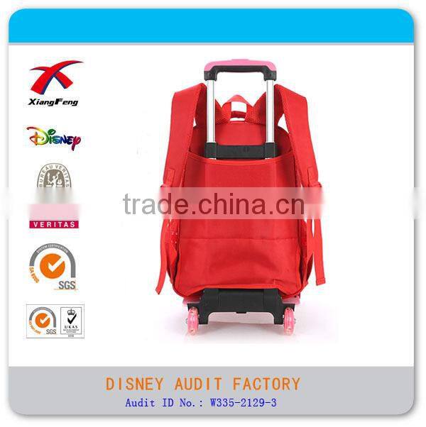 Full color printing red girl trolley bags