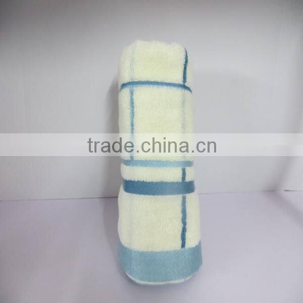 Pure cotton weak twist yarn dyed ribbons soft face towel
