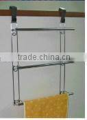 Square metal overdoor towel rack