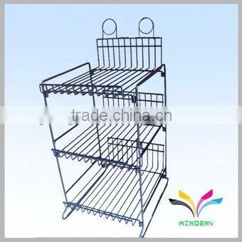 High quality sturdy hotel metal 4 tiers foldable luggage rack