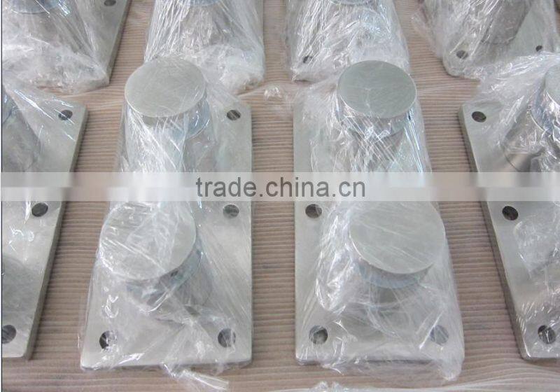 stainless steel double glass standoff with 200*100*10mm back plate