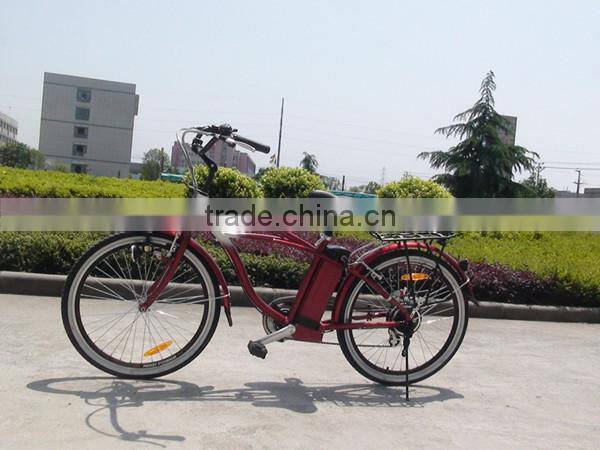 chinese battery powered New Beach Cruiser Electric Bicycle 36v17AH with CE