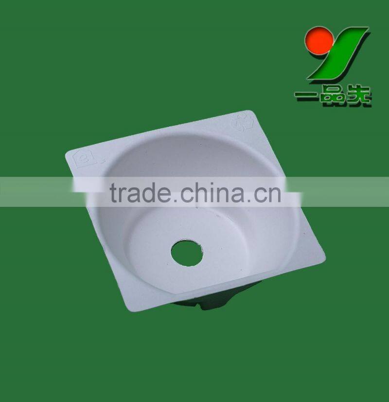 brand design Food-grade sugarcane bagasse wine packaging tray--sturdy and smooth surface