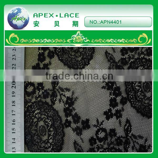 APN4401-cotton fabric guangzhou fabric fashion sex nylon lace for wedding dress 2013