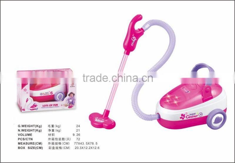 Toy Electric vacuum cleaner play set for kids with LED flashing light,B/O Toy dust collector game toy,Cleaning toy QQ228625