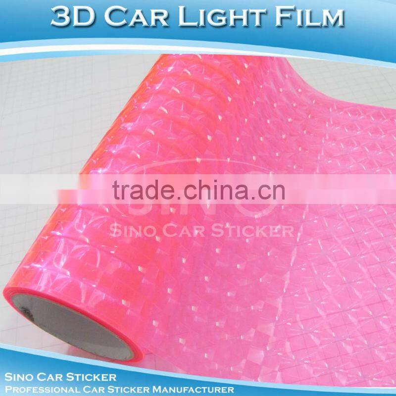 0.3x10m 3D Red Car Film Cat Eyes Car Light Decoration Tint Vinyl