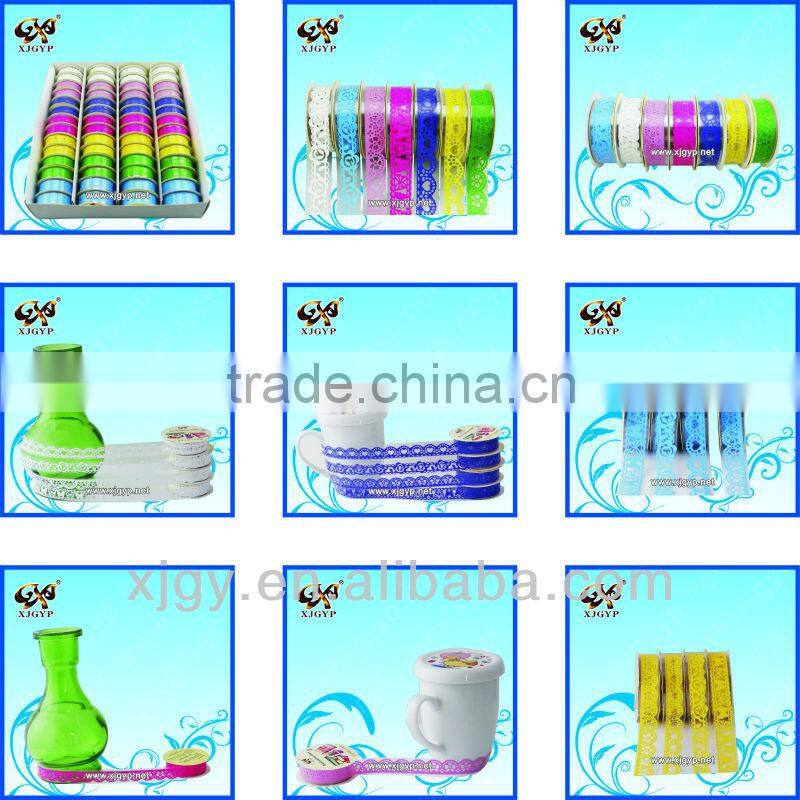 DIY Custom Colorful Adhesive Tape PU leather Lace Tape