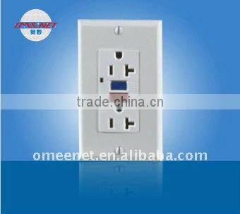 20A 125V LED GFCI Duplex Receptacle Wall Socket With Reset Button