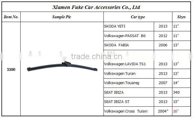 Exact Fit Universal Rear wiper blade for GOLF/POLO/TIGUAN