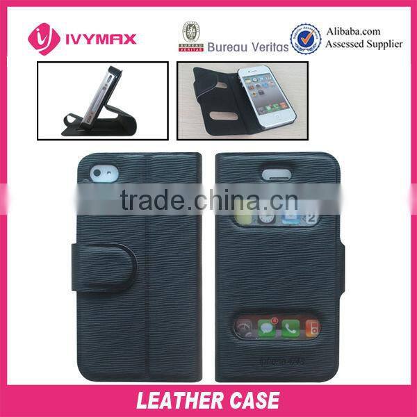 hot sale mobile phone leather case for iphone 4 with strap