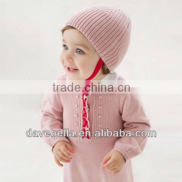 DB232 dave bella autumn winter baby hat earflat caps newborn hat