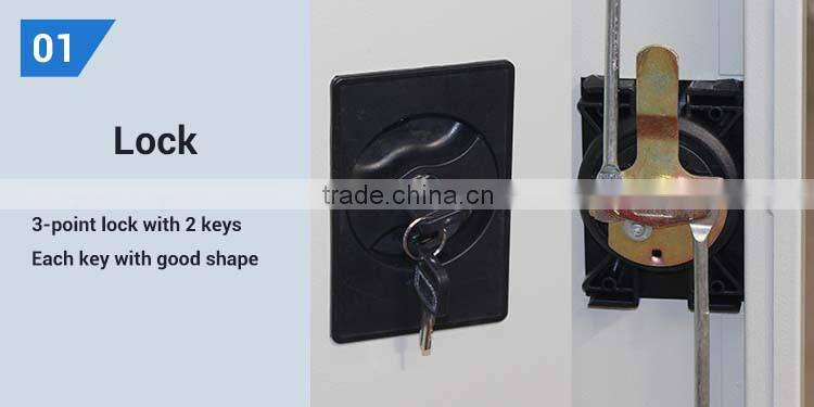 Full Height lockable 4 shelf book almirah design