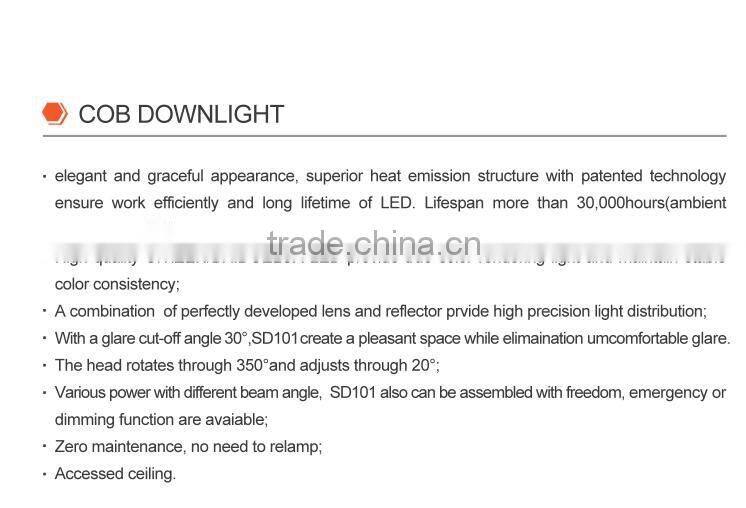 12w square led downlight cob led downlight