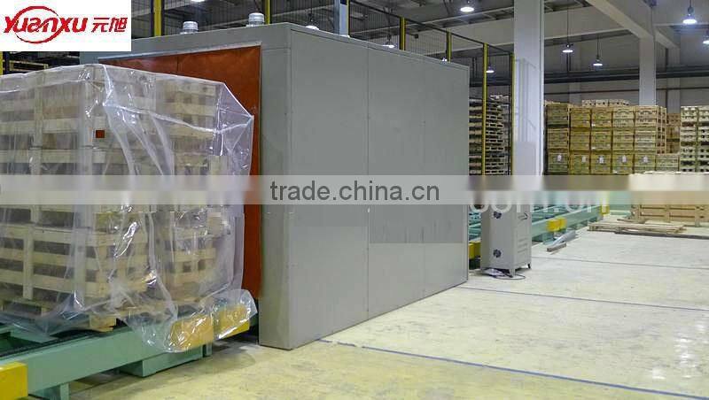 wooden pallet wrapper dispenser palletizing machine shrink wrapping machine