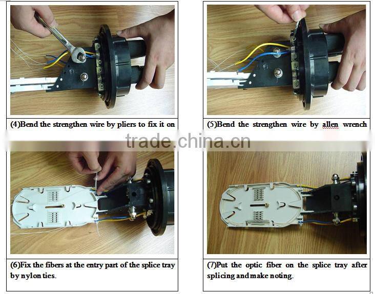 vertical type 2in 2out Optical cable connector box closure factory price