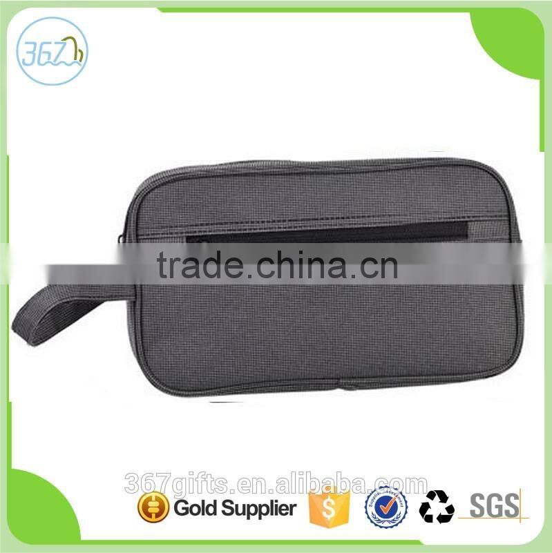 2016 Hangbag Ladies Ripstop Plain Pouch Travel Cosmetic Bag with Handle