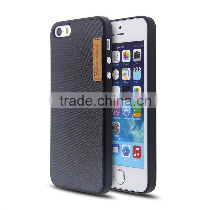 Fancy mobile covers and cases laminated with canvas for iPhone SE