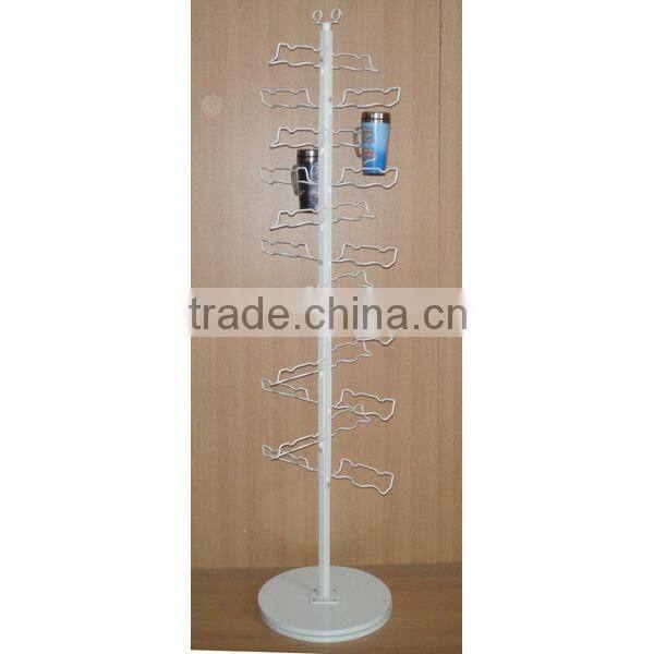 metal rotating mugs display fixture from china supplier