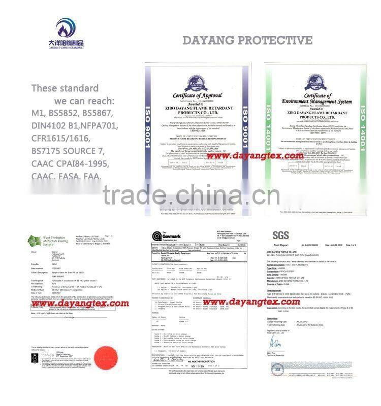 Polyester fire retardant jacquard fabric