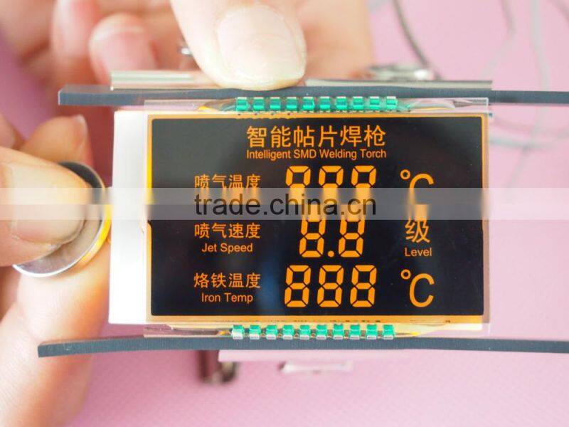 negative industrial used 7segment chromatic flexible intelligent SMD welding torch lcd display
