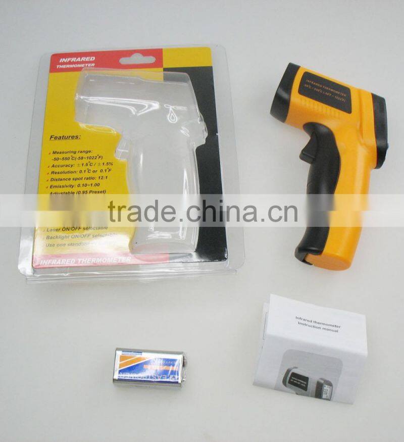 New Laser Infrared Digital Thermometer LCD Digital Infrared Pyrometer Laser Point Temperature