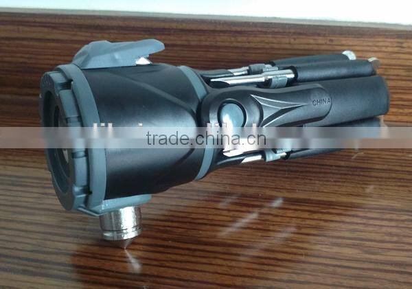 QC-208 12 IN ONE high quality multi function car emergency hammer , strong bright torch, screwdriver set, hand tool