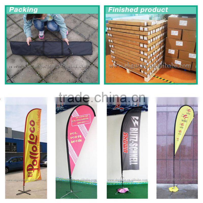 double side print Polyester flying Banner Flag Stand Teardrop Flag fabric Banner