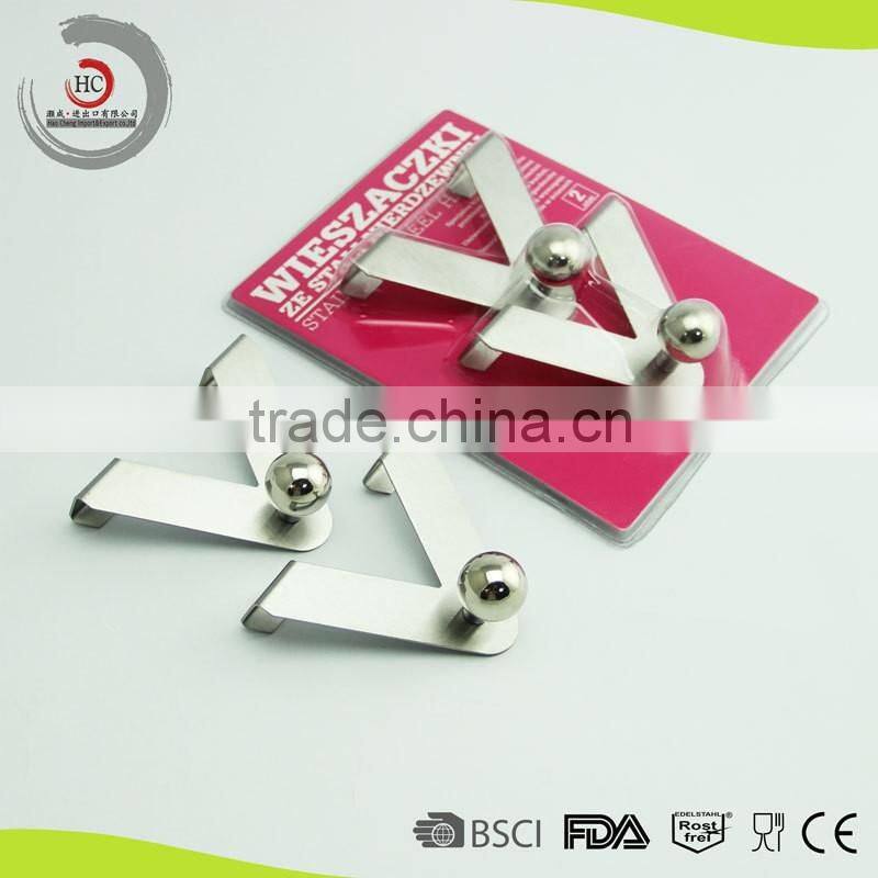 U shape stainless steel door hook bag hanger over the door hanging hook HC-SH26