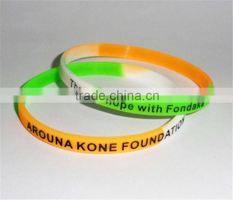 Multi color thin Silicone wristbands
