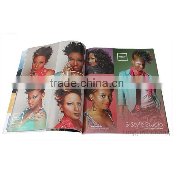 Custom fashion magazine, photo book with perfect binding printing