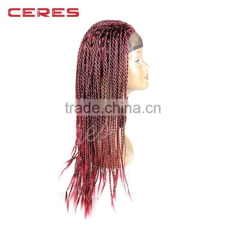 fashion easy to wear braided lace wigs with different color