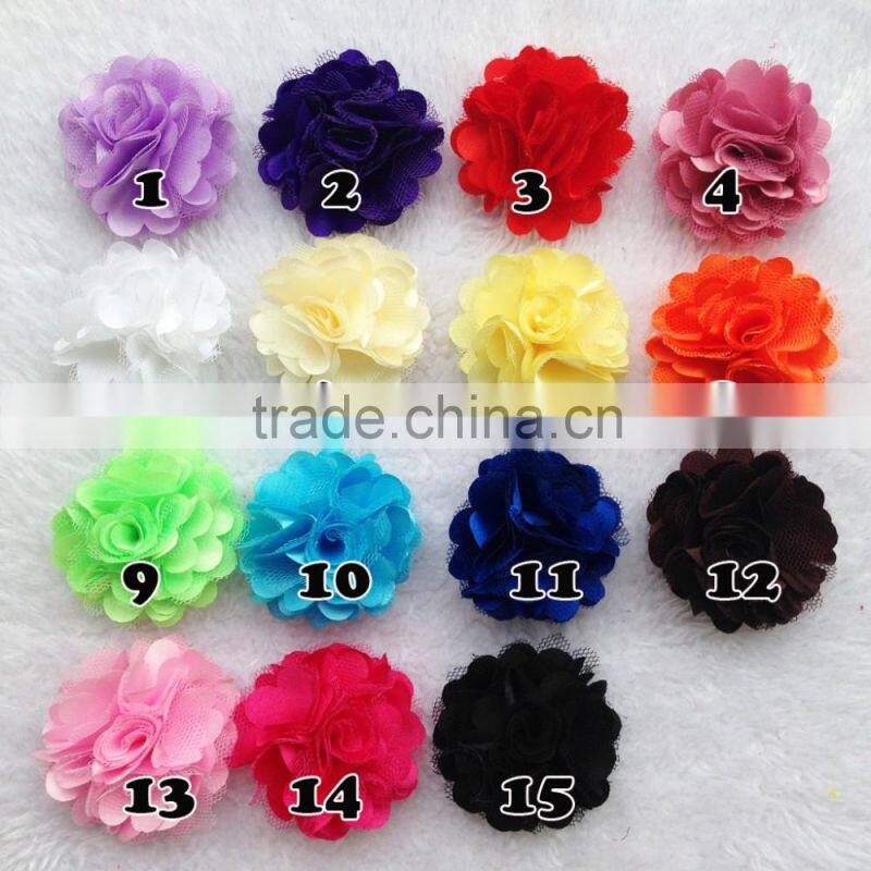 Mix Chiffon/Gauze Rose Flowers Crafts DIY Sewing Appliques