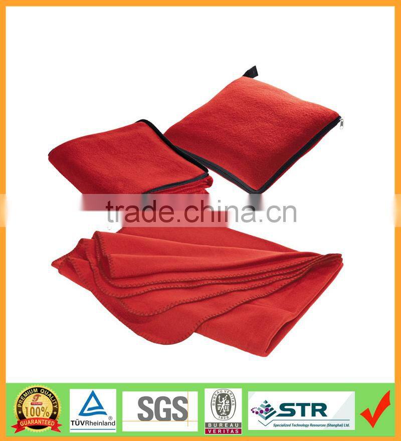 super soft thick coral fleece blanket with silk ribbon great for promotional gift